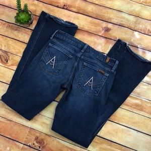 7 for all mankind “A”pocket medium wash jeans